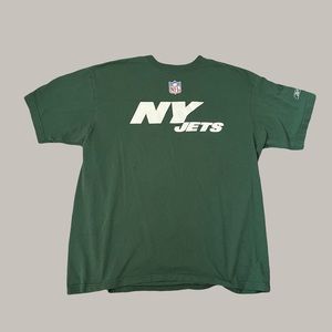 Green New York Jets Print Reebok NFL Short Sleeve T-Shirt Men's L